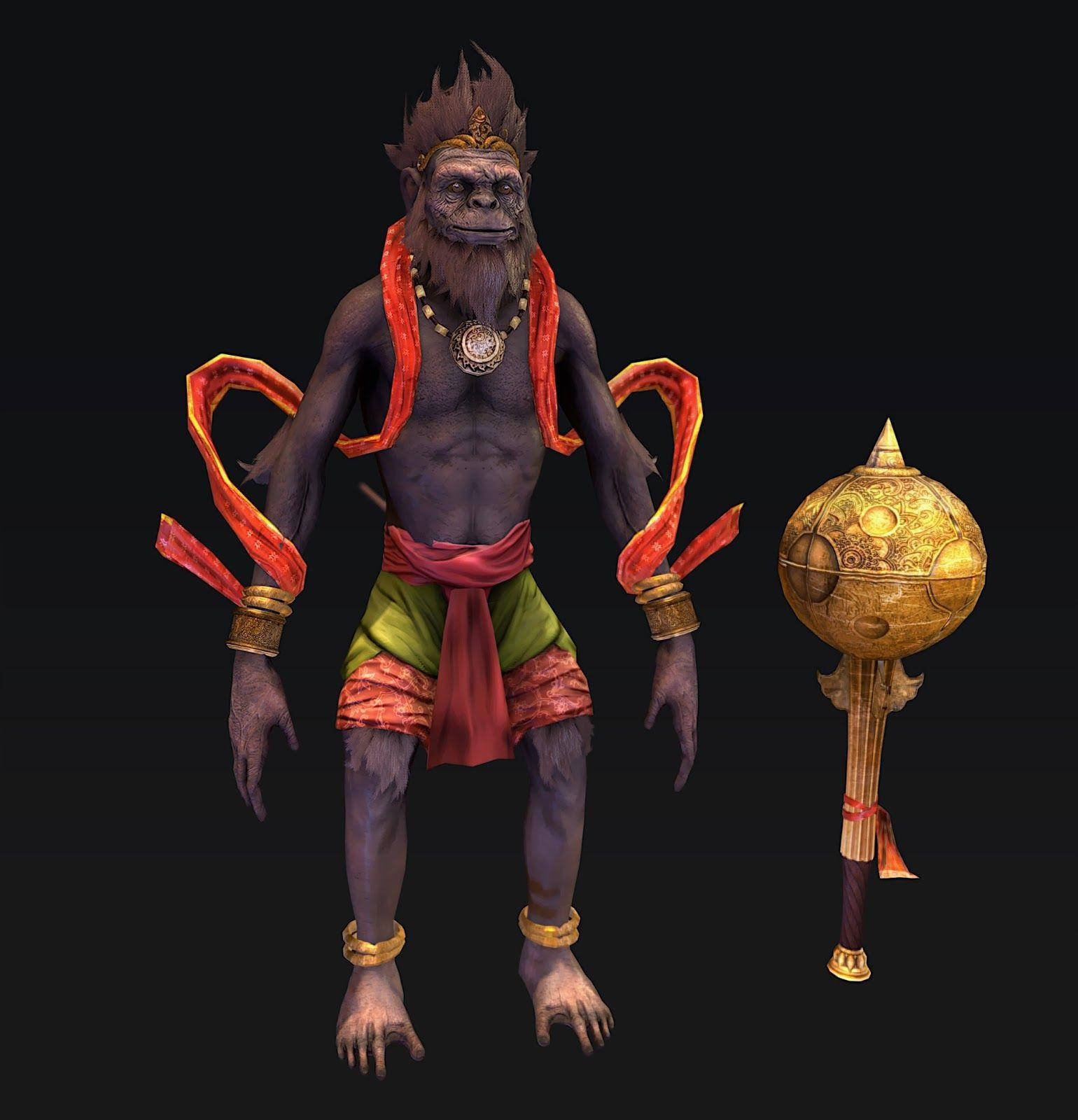 Dark Lord Hanuman 3d Background