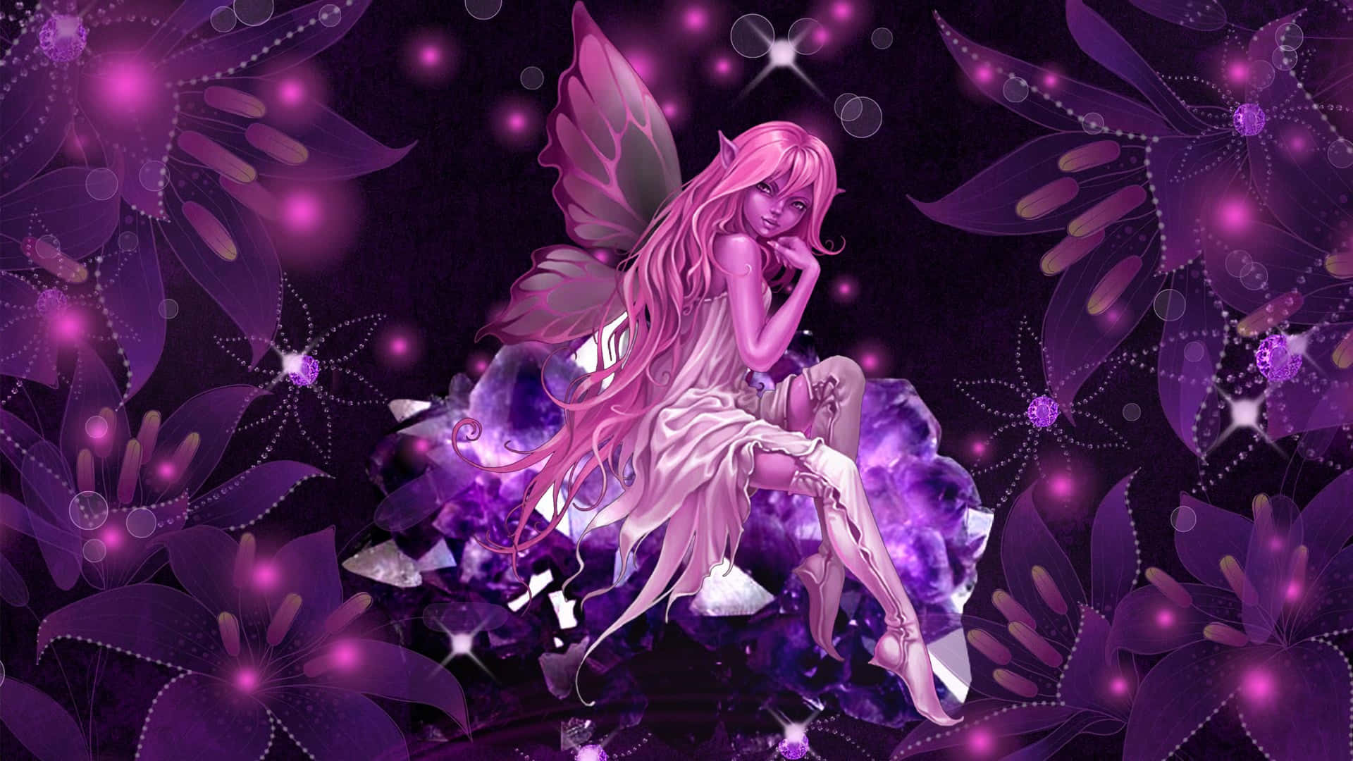 Dark Magic Of Fairy Wings Background