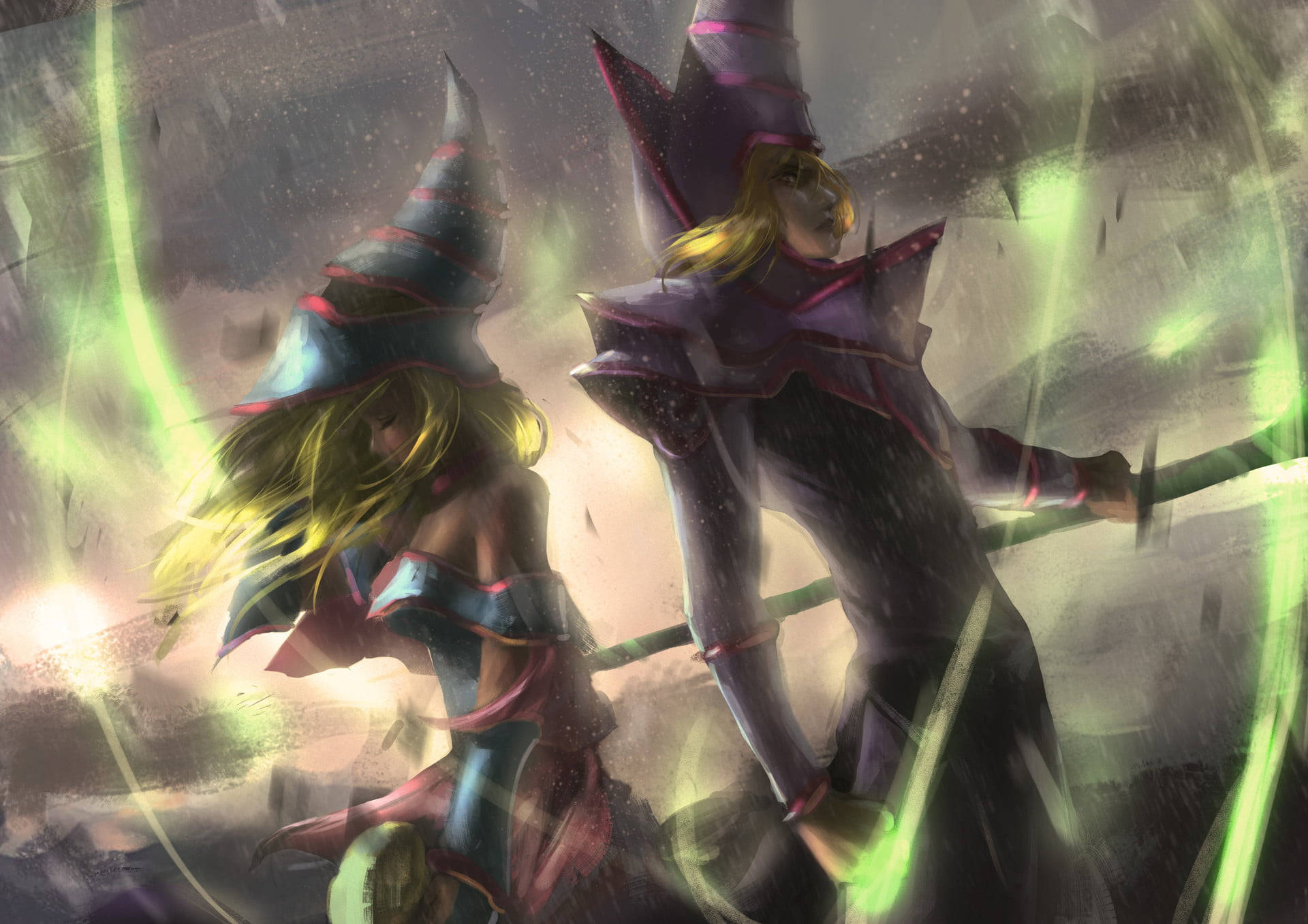 Dark Magician Duo Yu Gi Oh Background