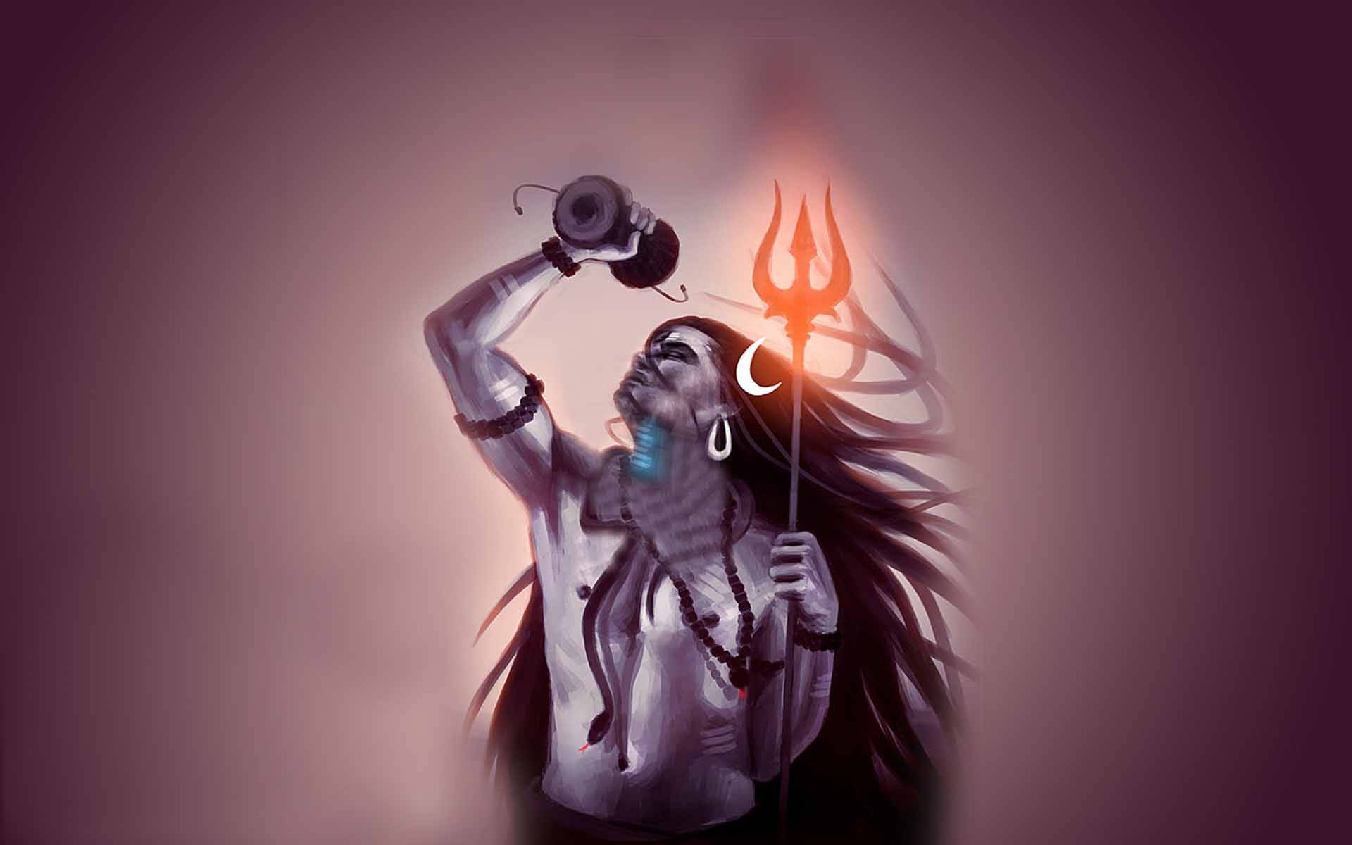 Dark Mahadev With Pale Skin Hd Background