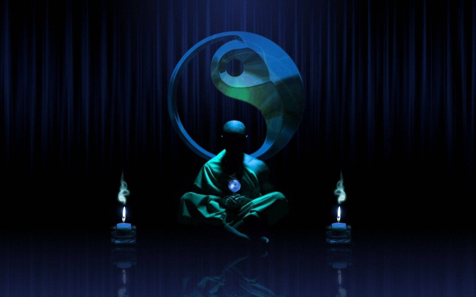 Dark Meditation Ninja Background