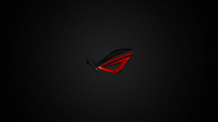 Dark Mesh With Black And Red Asus Rog Logo Background