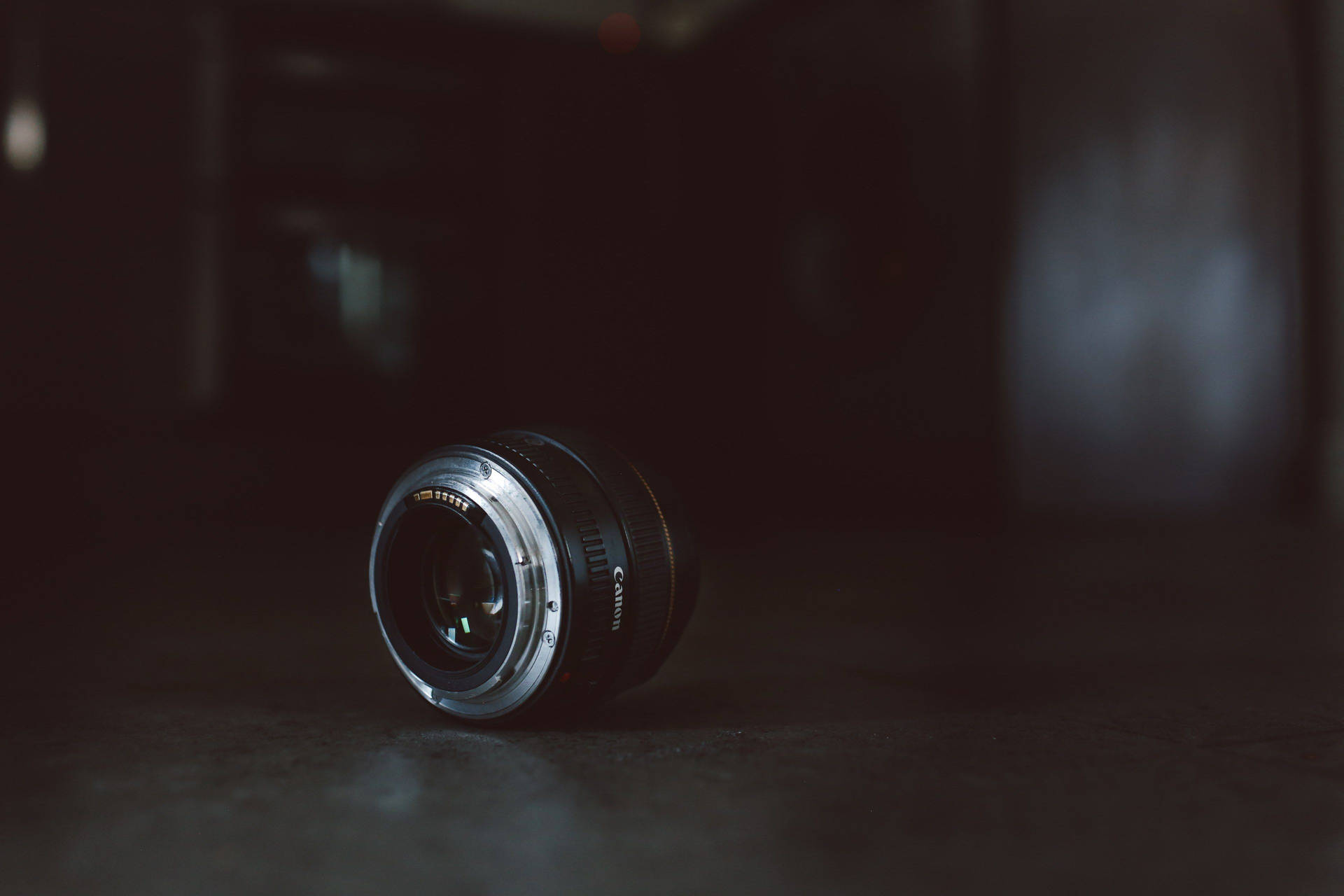 Dark Minimalist Camera Lens Background