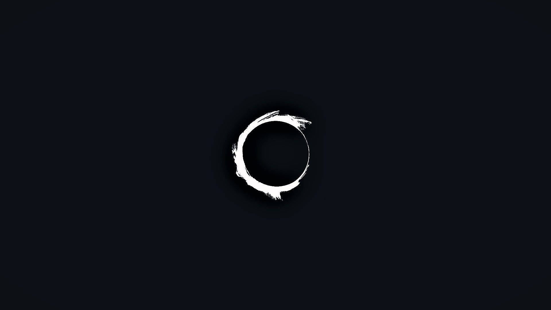 Dark Minimalist Eclipse Background