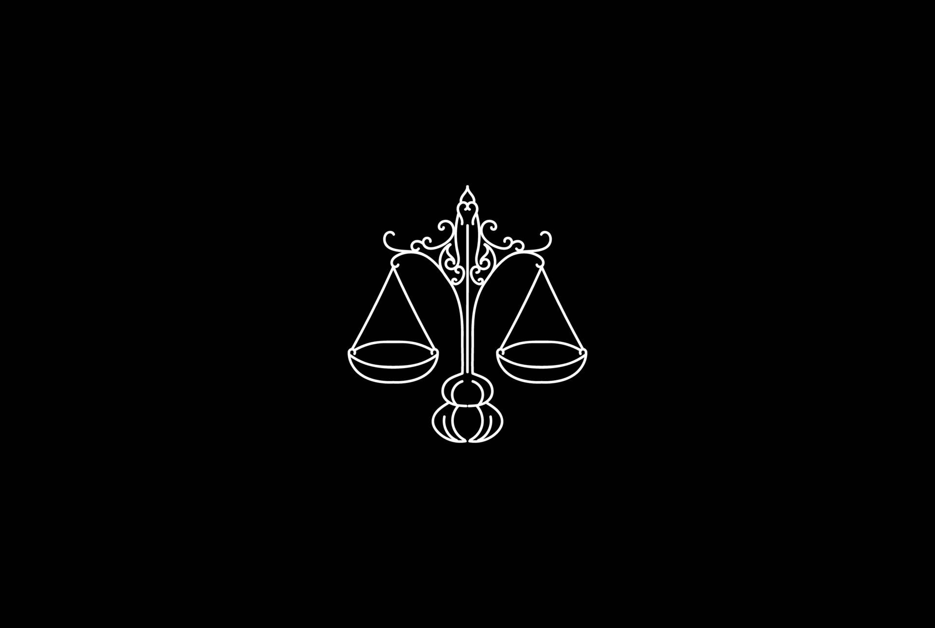 Dark Minimalist Libra Fancy Scale Background