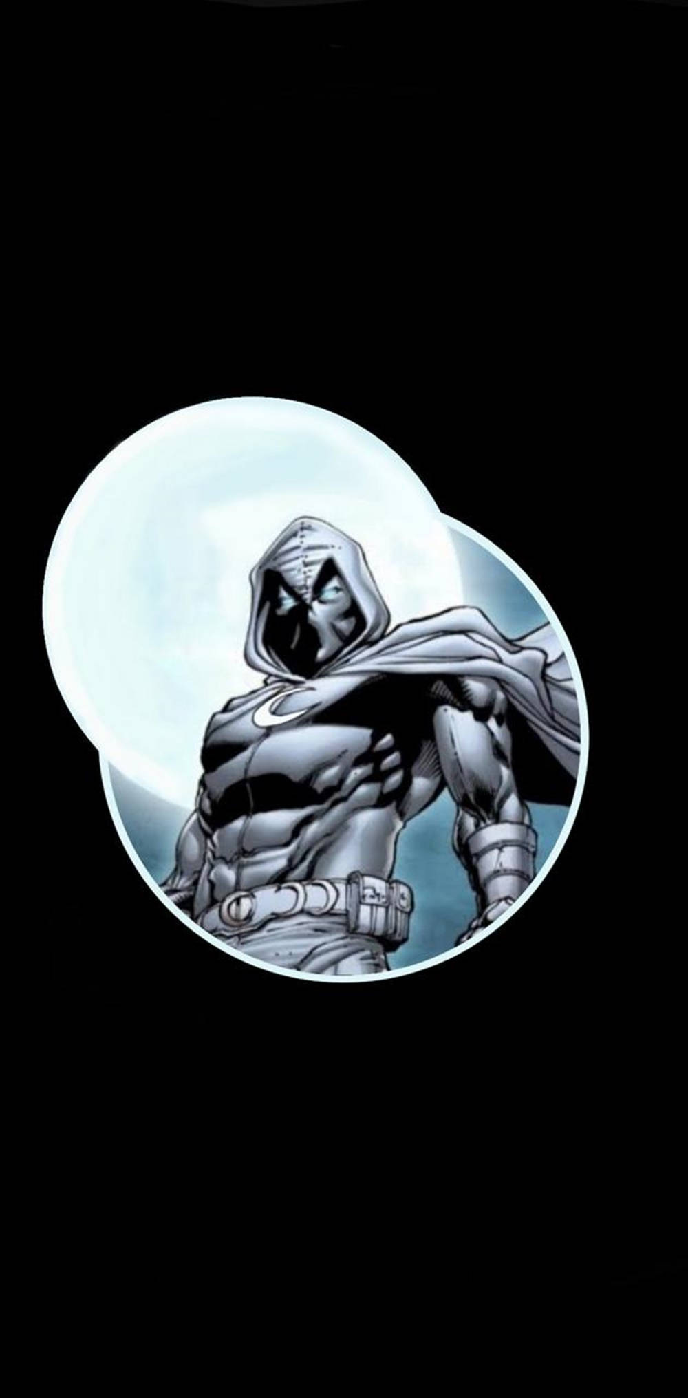 Dark Minimalist Marvel Moon Knight Phone Background