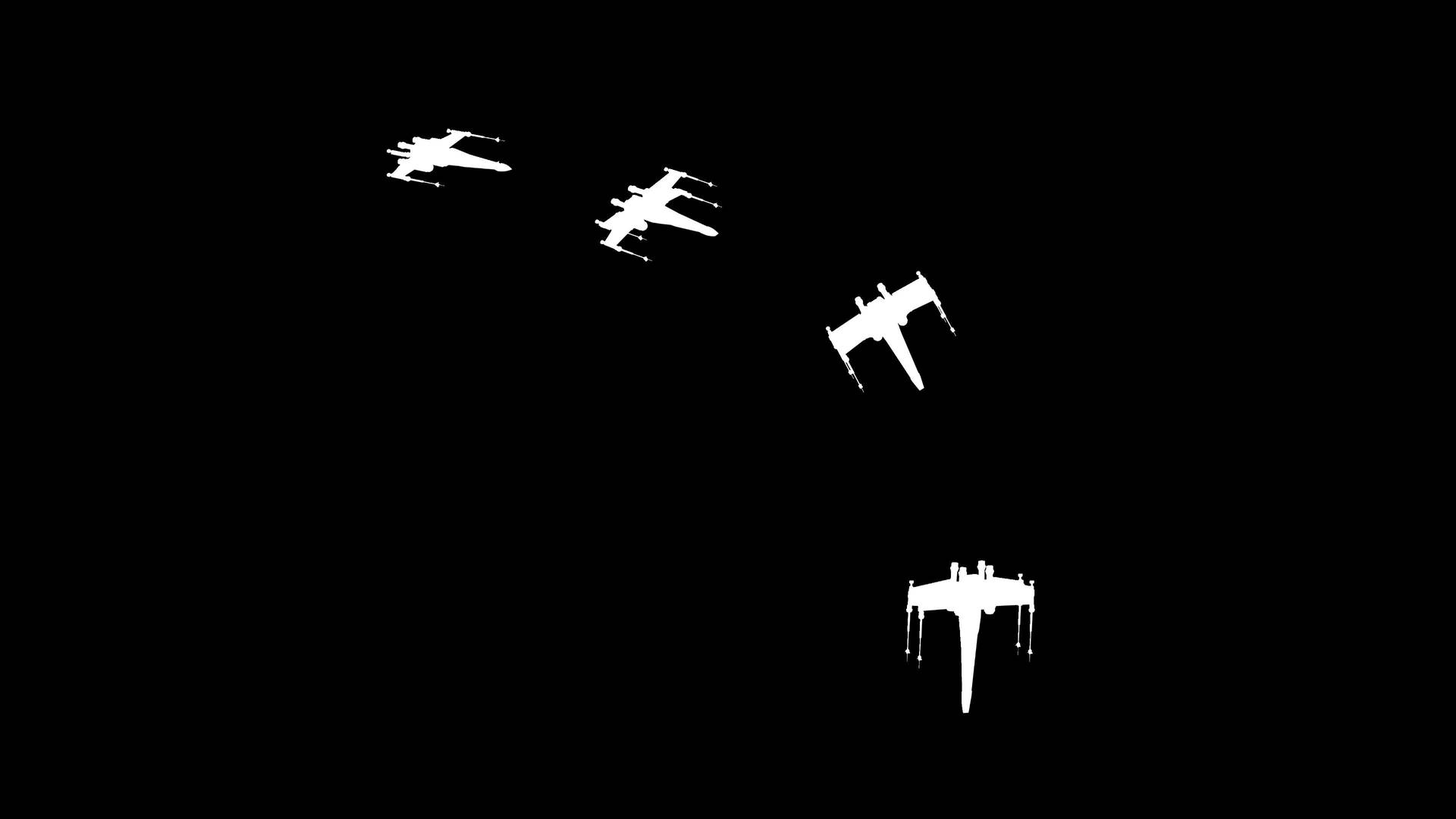 Dark Minimalist X-wings Background
