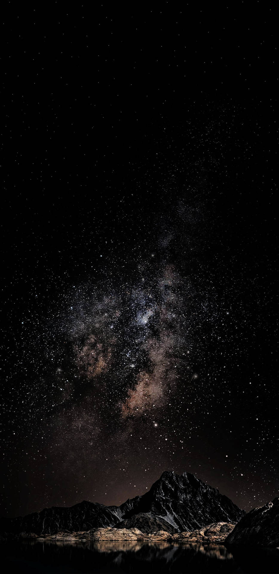 Dark Mountain Galaxy Iphone Background
