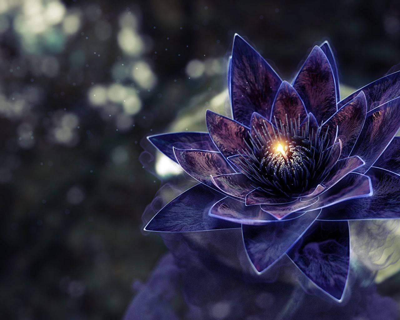 Dark Mystical Lotus Background