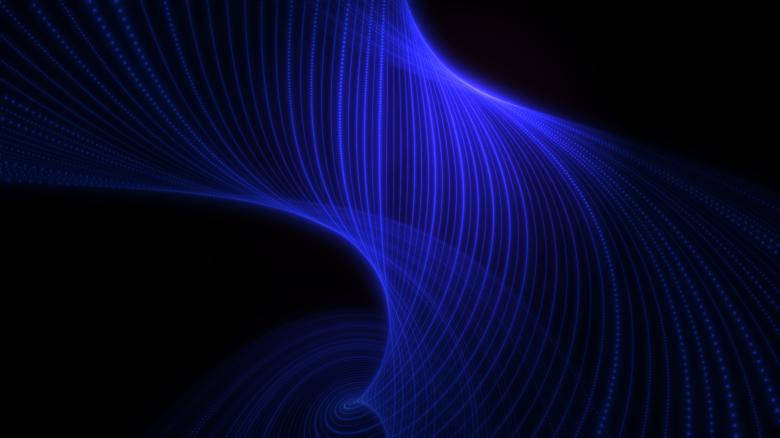 Dark Neon Iphone Abstract Blue Lines