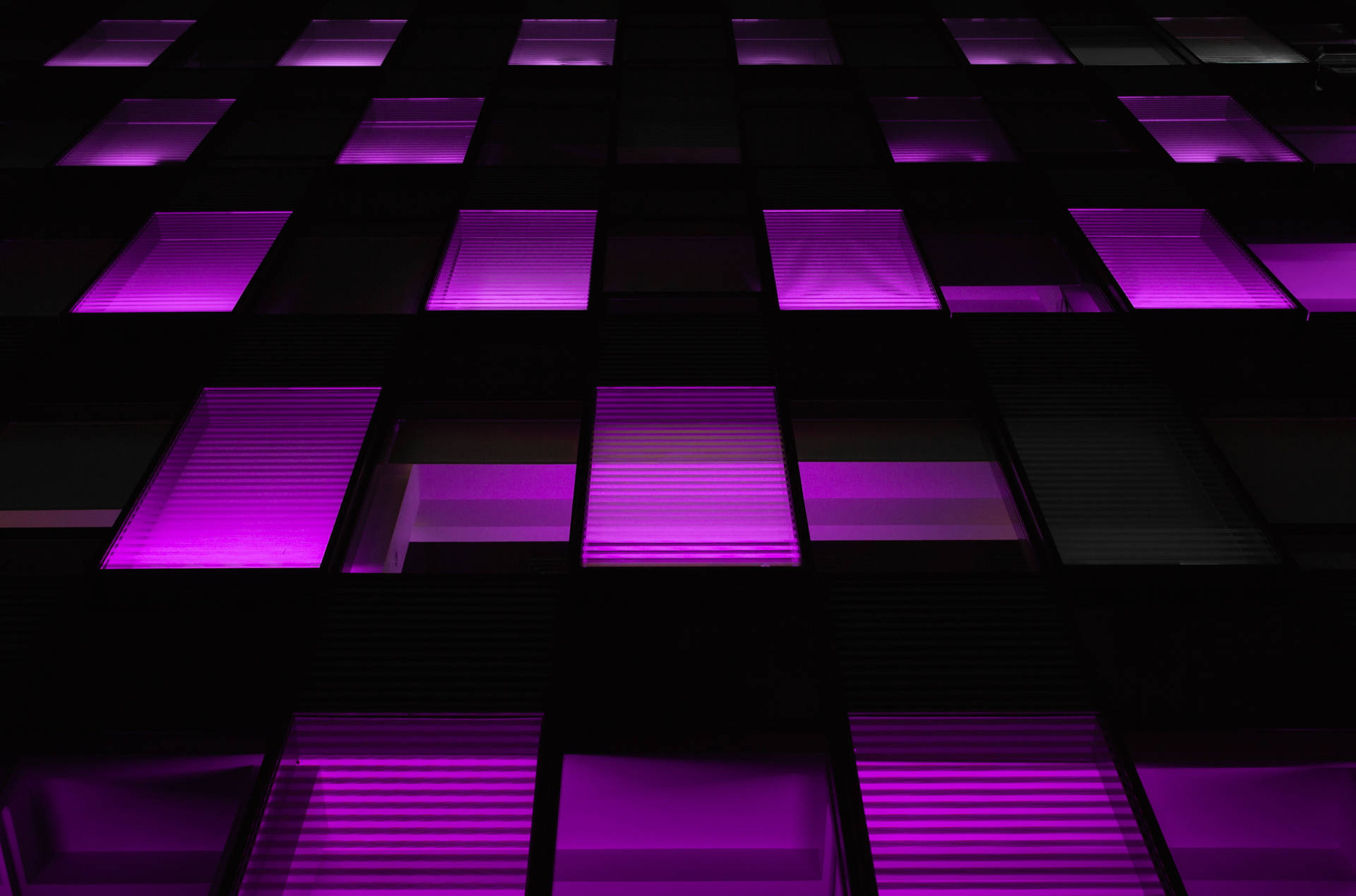 Dark Neon Purple Squares Background