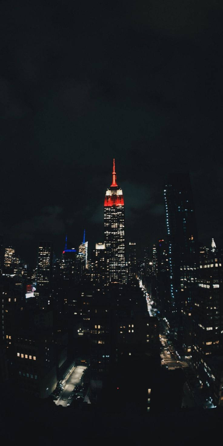 Dark Night And Empire State Building