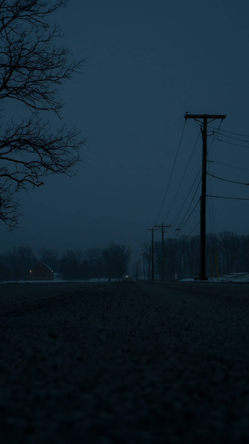 Dark Night In Country Road