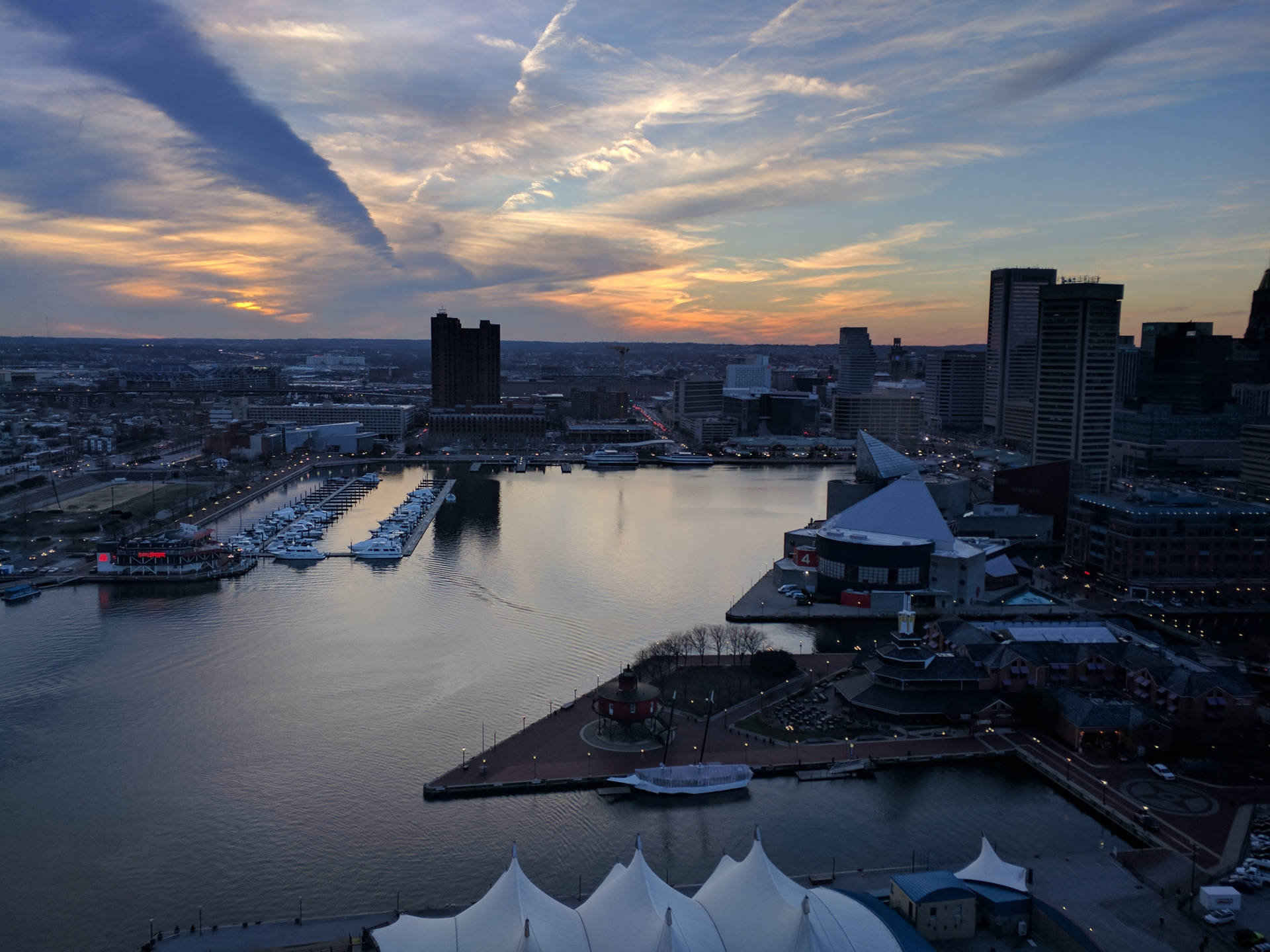 Dark Night Sky In Baltimore Background