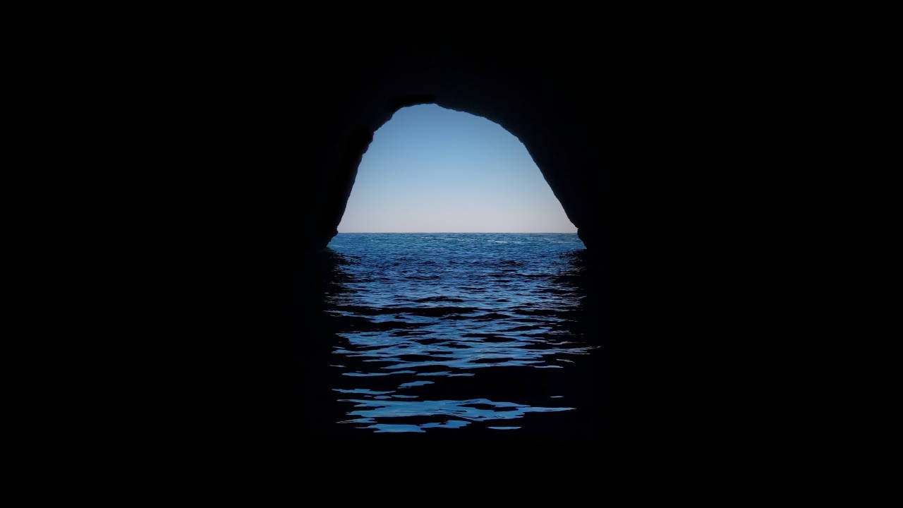 Dark Ocean Cave Pc Background