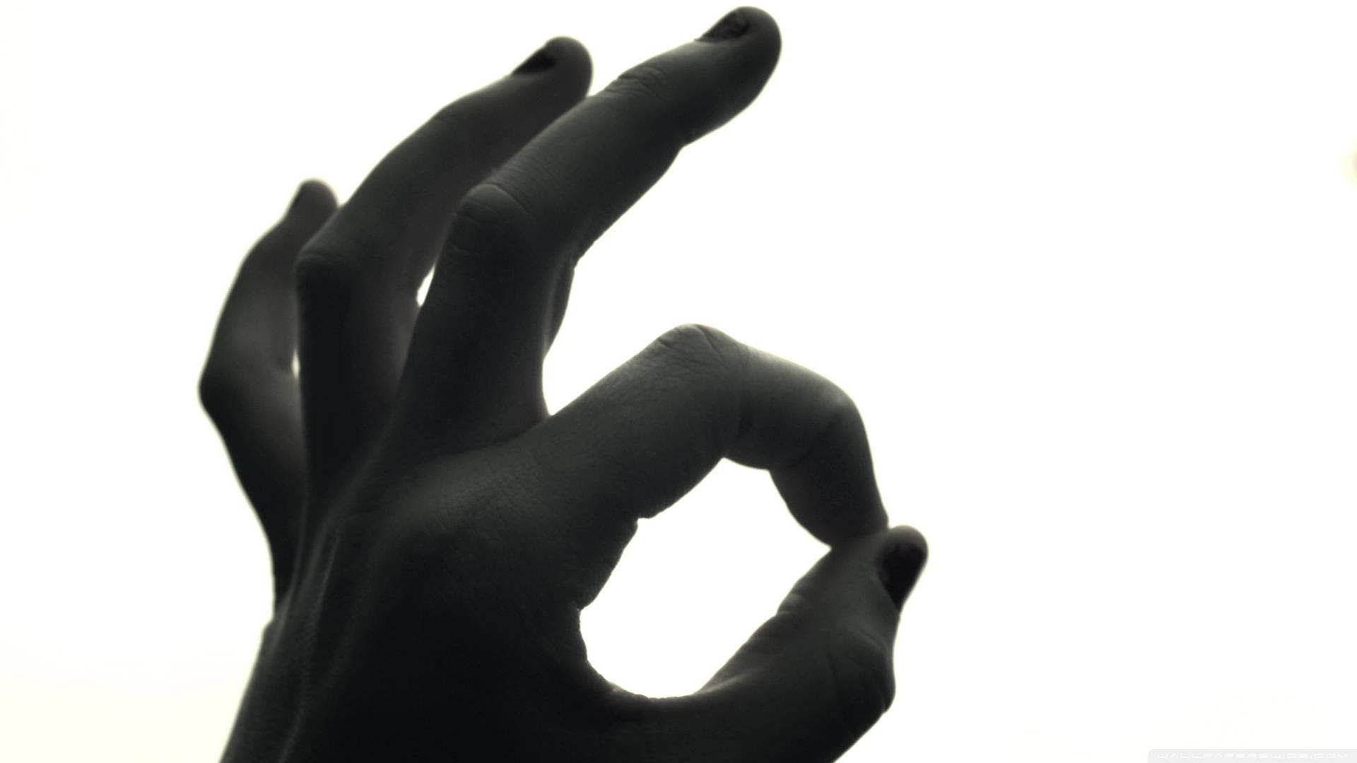 Dark Okay Hand Sign