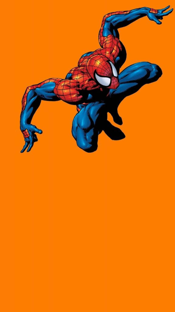 Dark Orange Spider Man Iphone Background