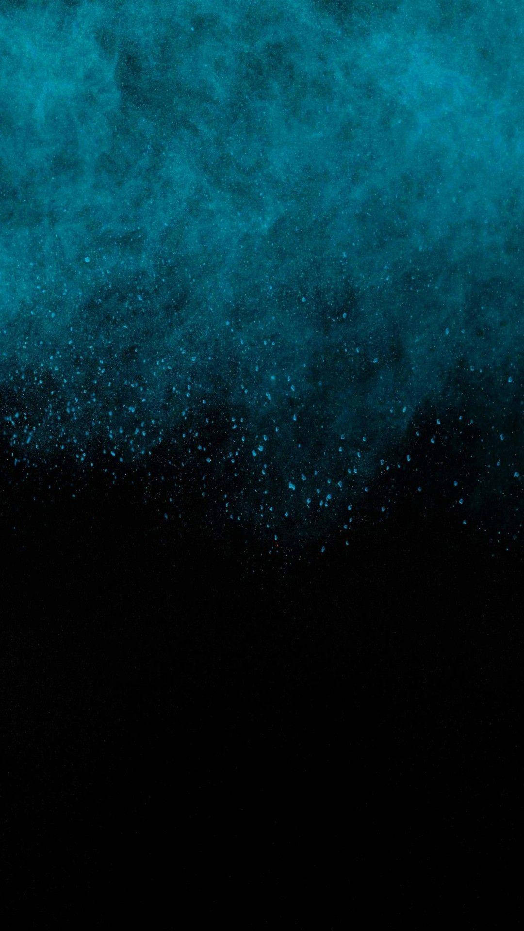 Dark Phone With Hazy Blue Clouds Background