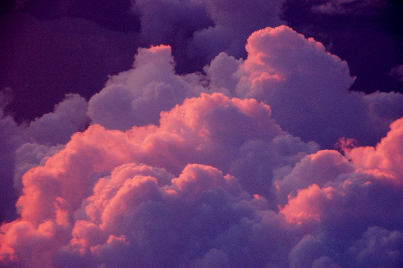 Dark Pink Cloud Sky Background