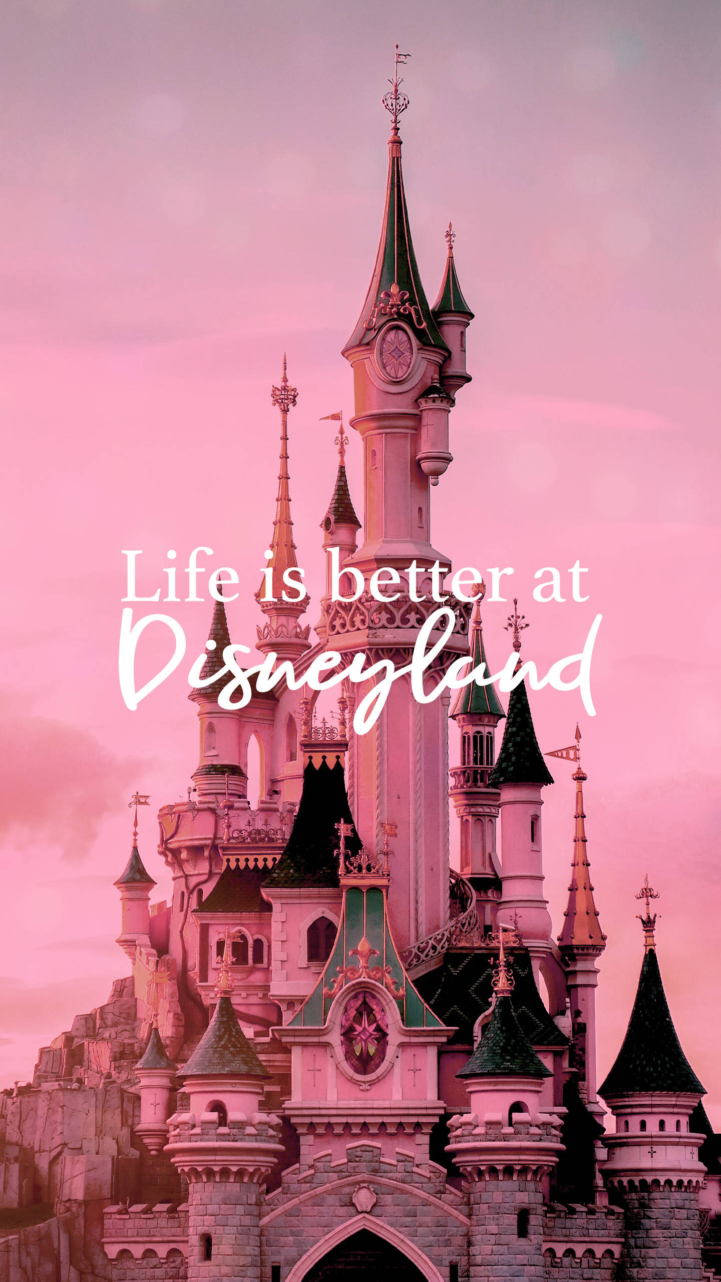 Dark Pink Disneyland Background