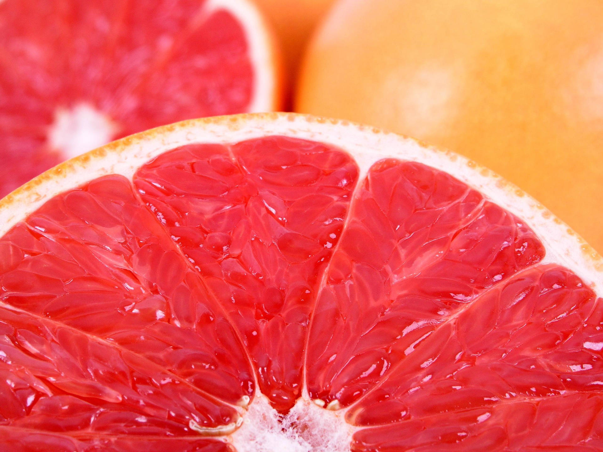 Dark Pink Grapefruit Macro Shot Background