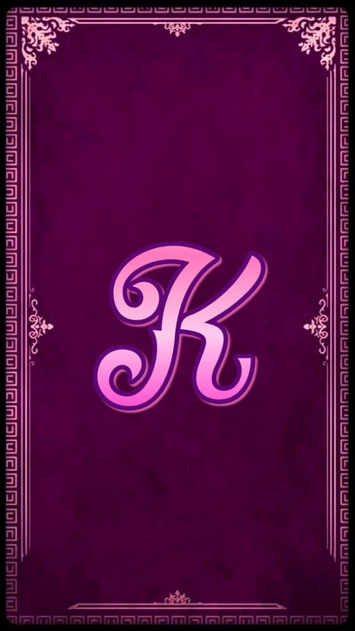 Dark Pink K Alphabet Background