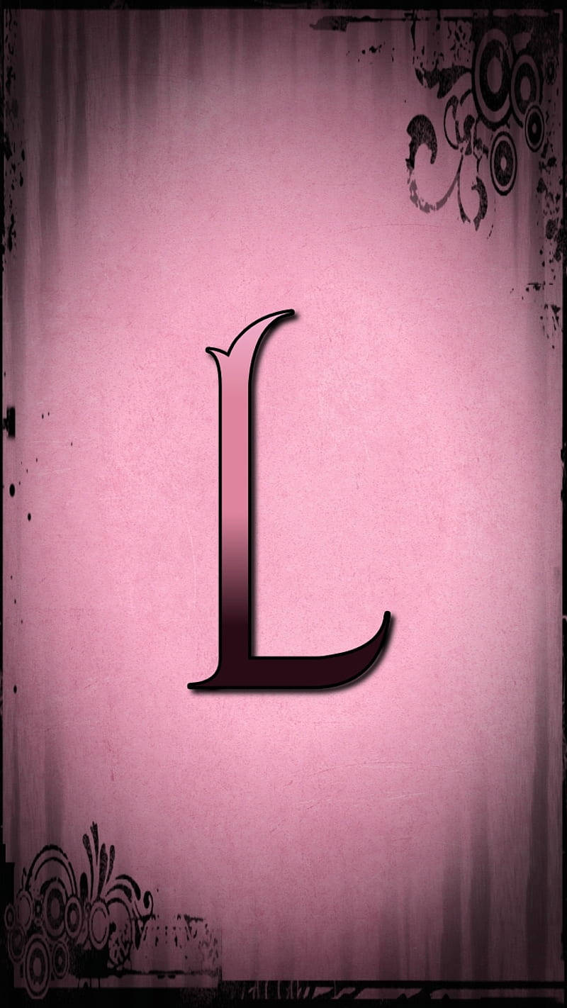 Dark Pink Letter L Background