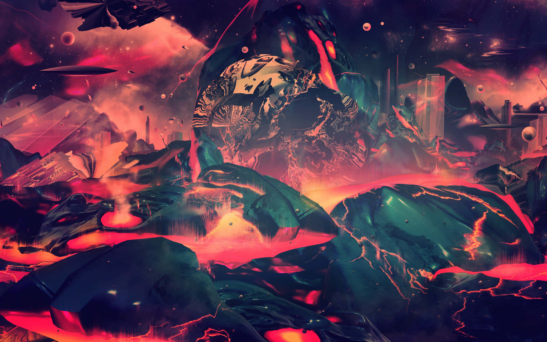 Dark Psychedelic Hd Lava Background