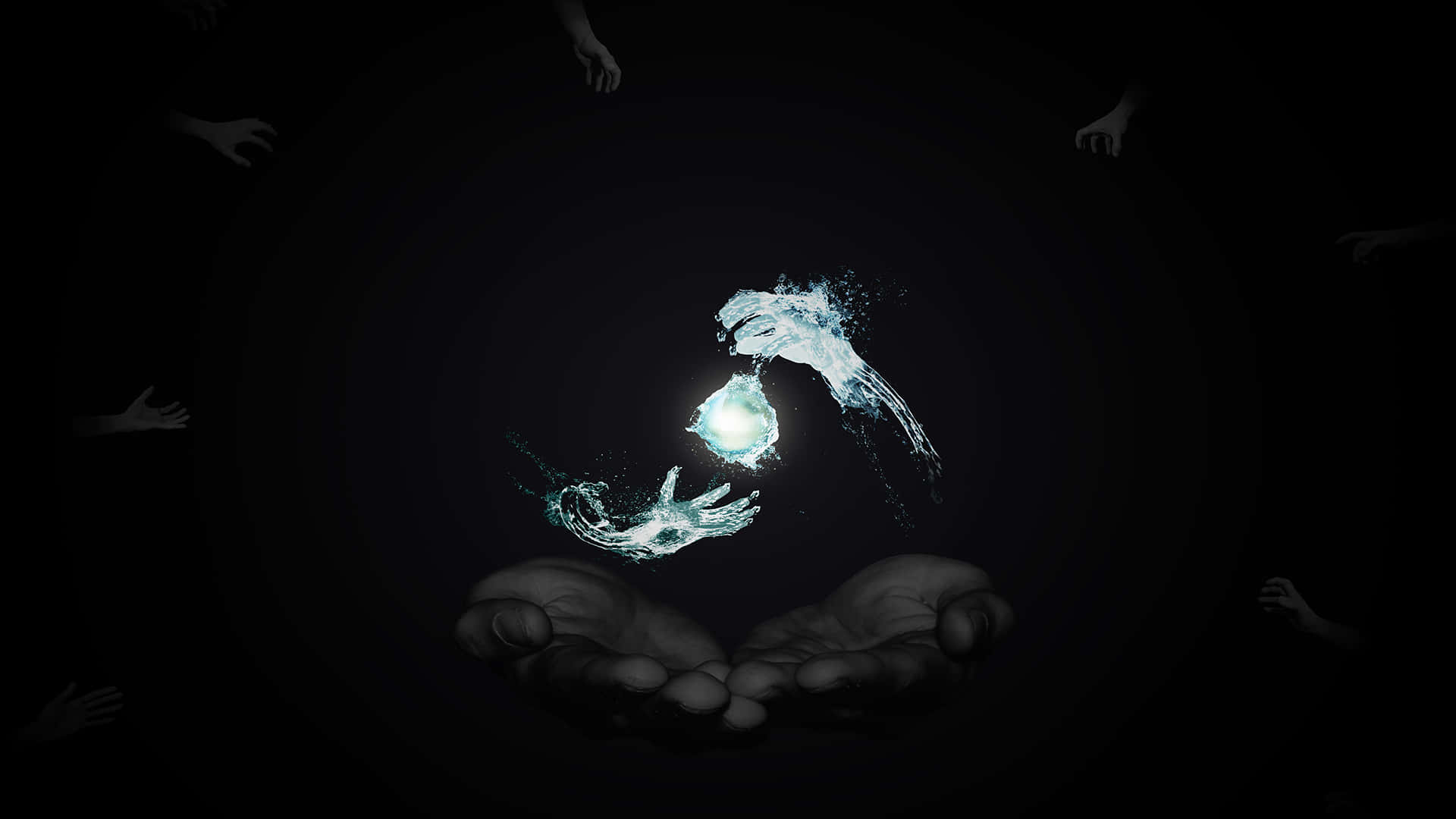 Dark Psychedelic Hd Minimalist Hands Background