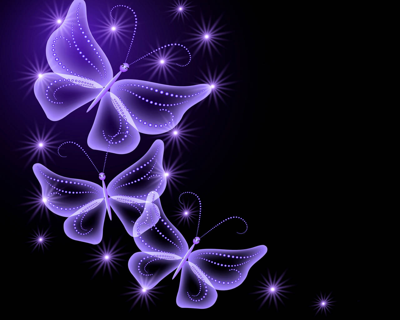 Dark Purple Aesthetic Butterfly Art Background