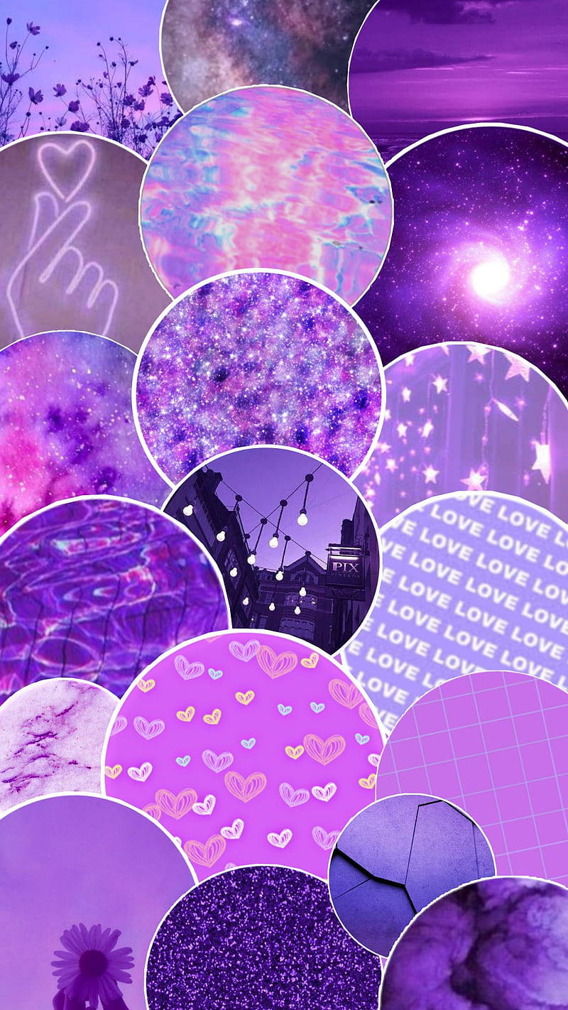 Dark Purple Aesthetic Circles Background