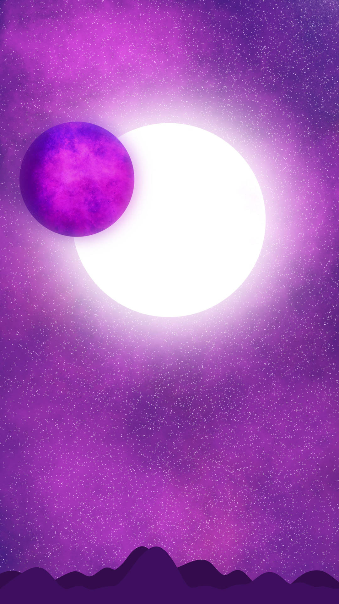 Dark Purple Aesthetic Eclipse Art