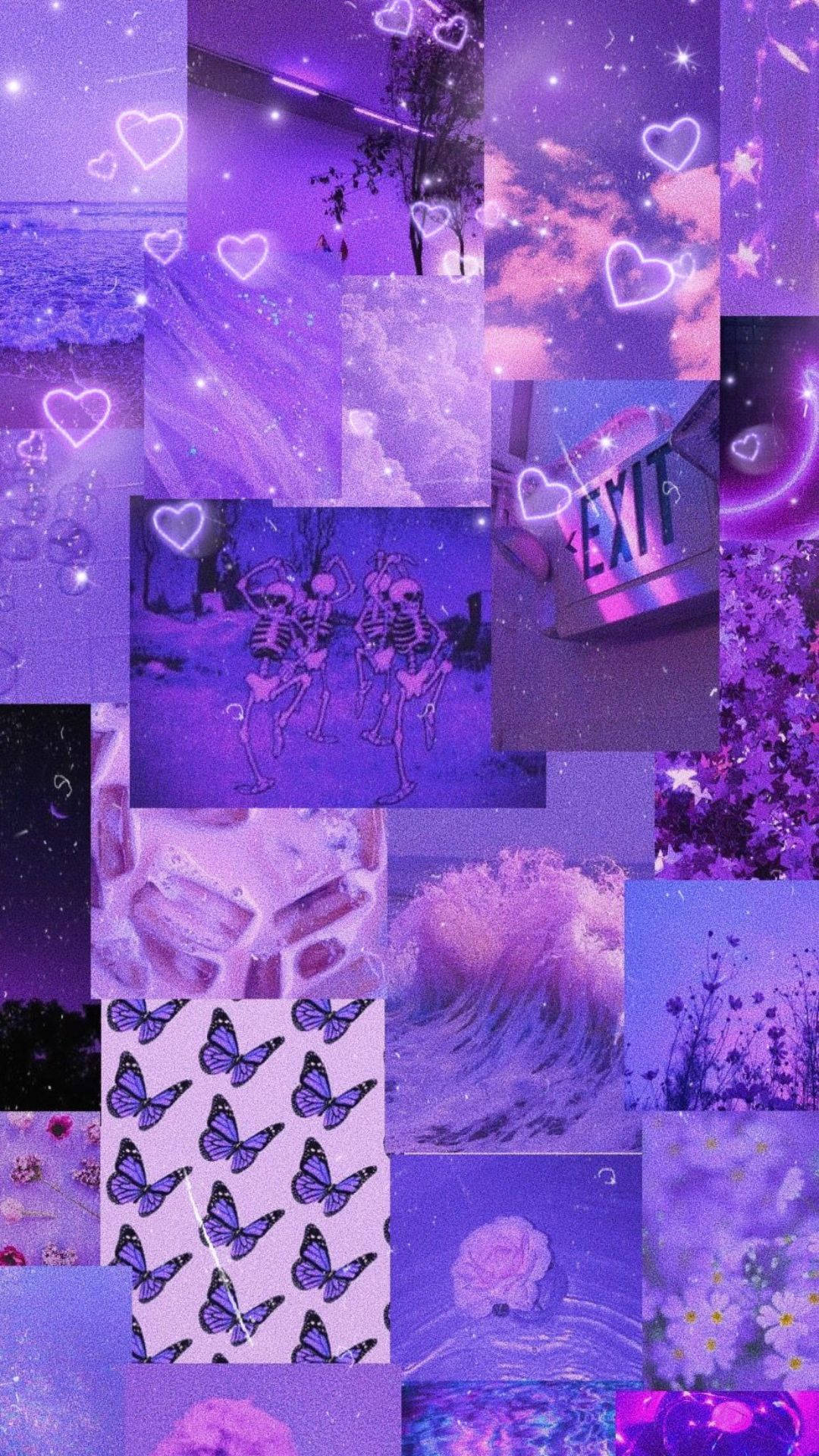 Dark Purple Aesthetic Glitter Background