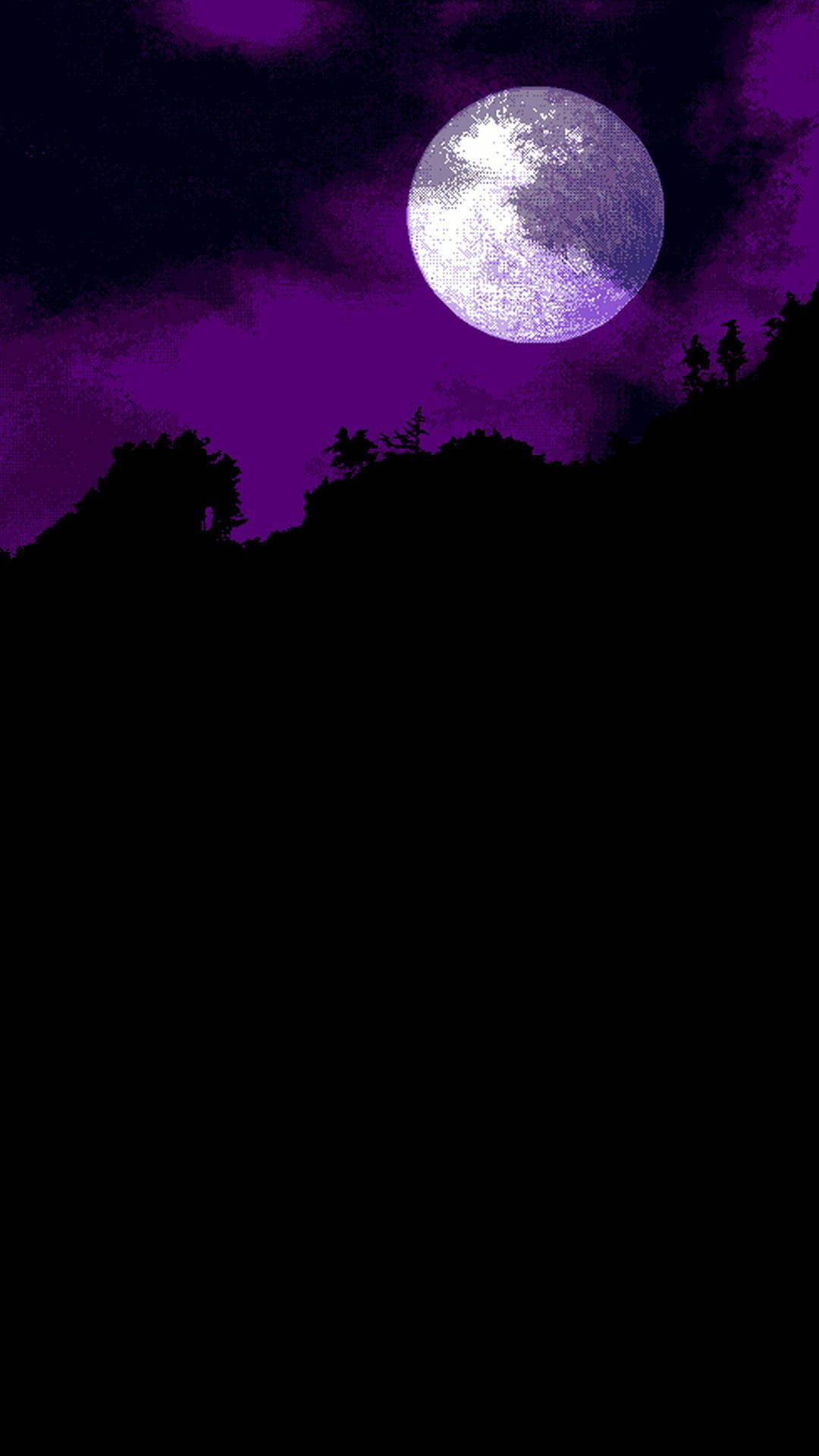 Dark Purple Aesthetic Night Moon Background