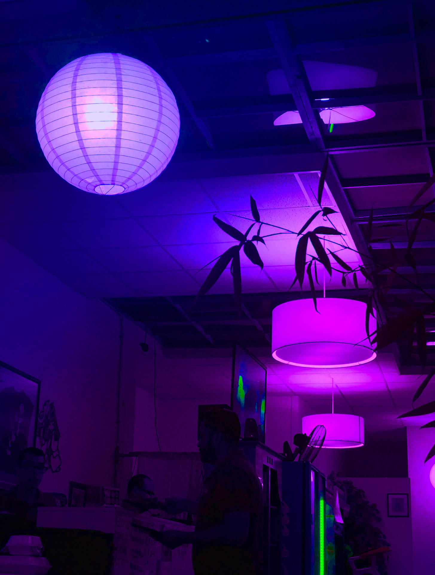 Dark Purple Aesthetic Room Idea Background
