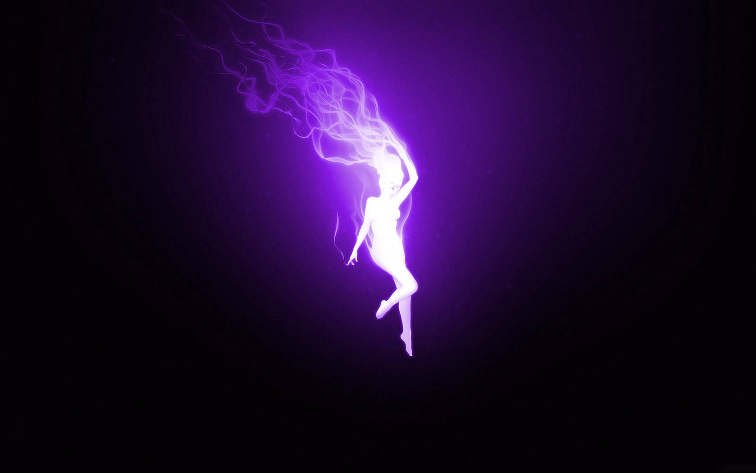 Dark Purple And Black Female Spirit Background