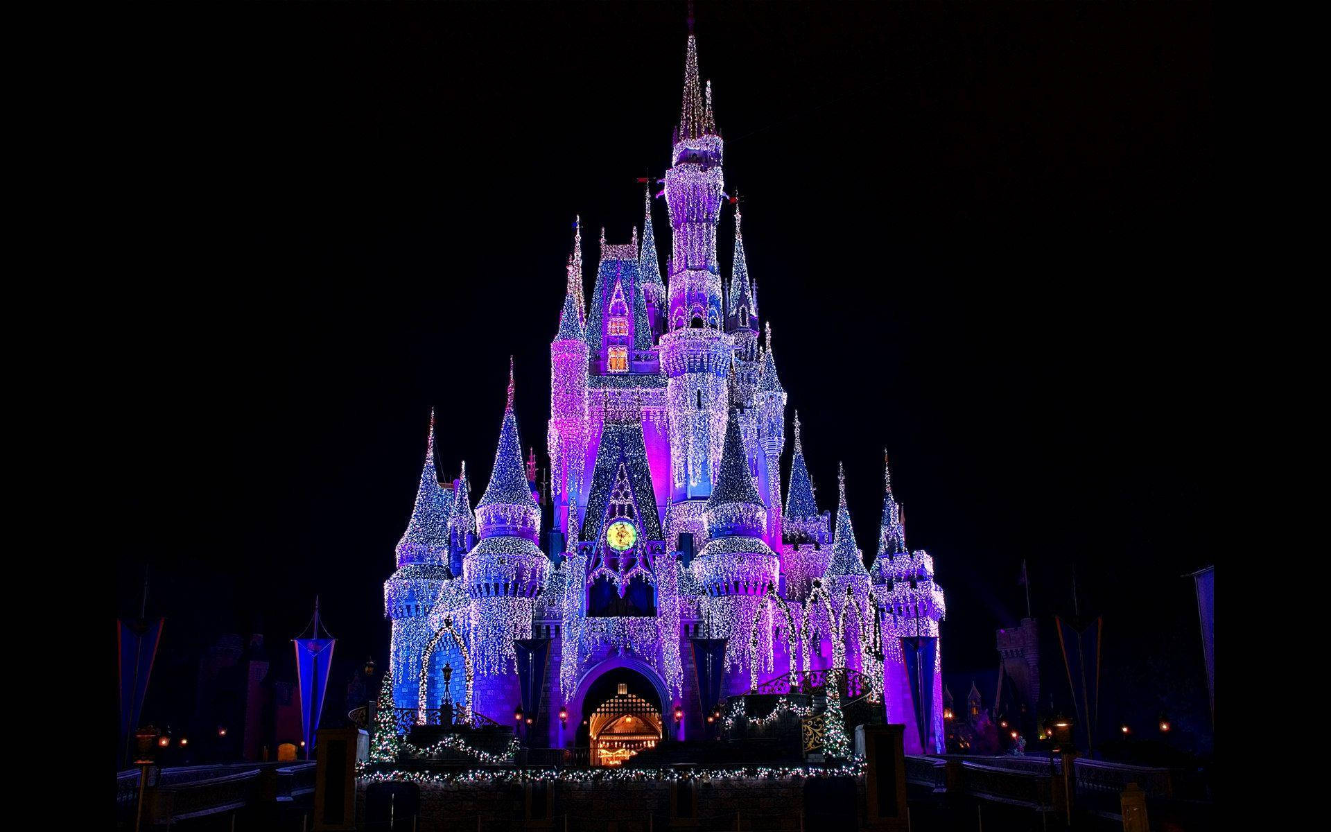 Dark Purple Disney Castle Background