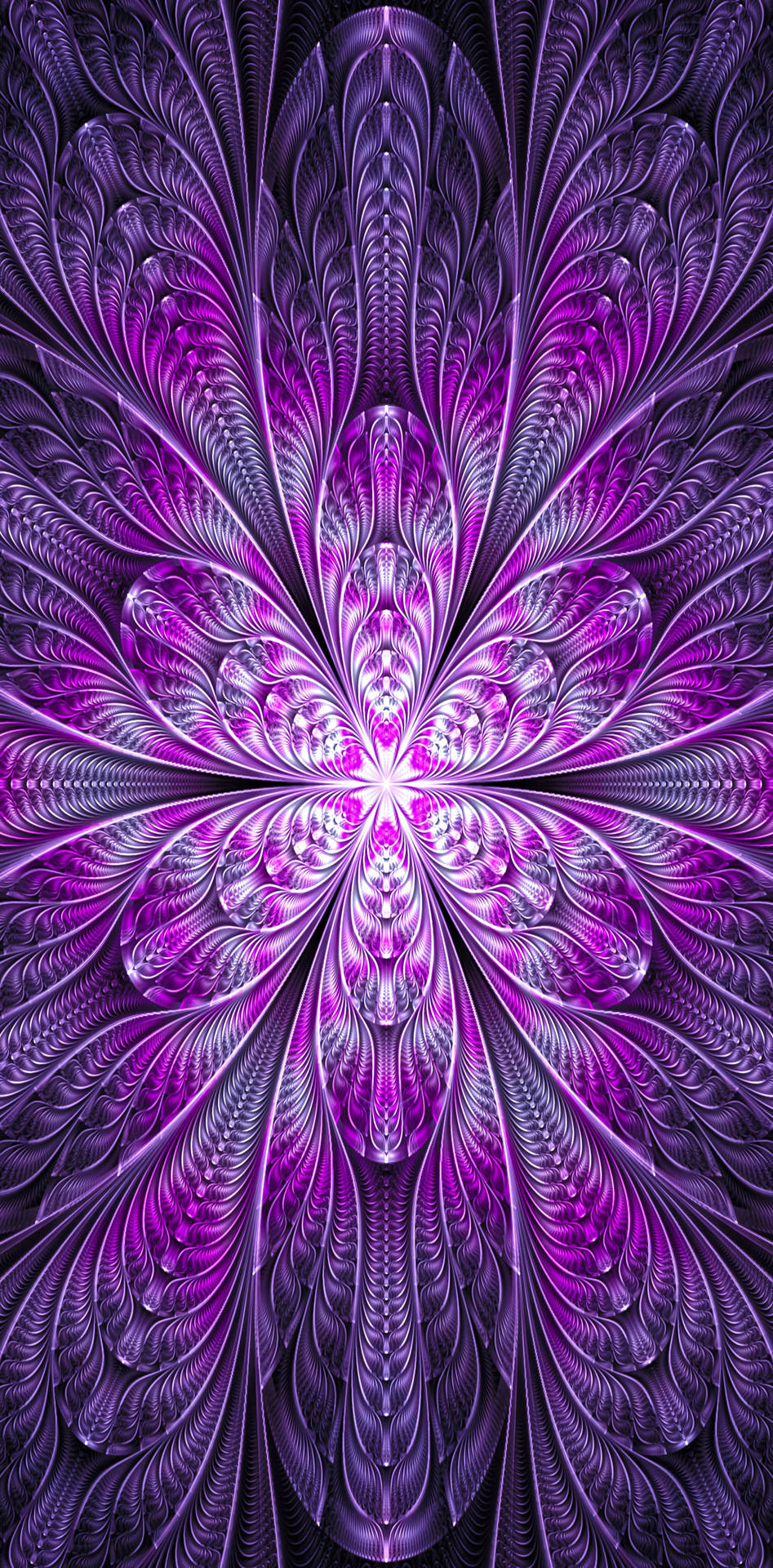 Dark Purple Fractal Full Hd Phone Background