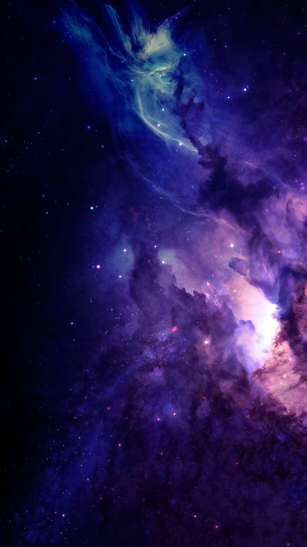 Dark Purple Galaxy Background
