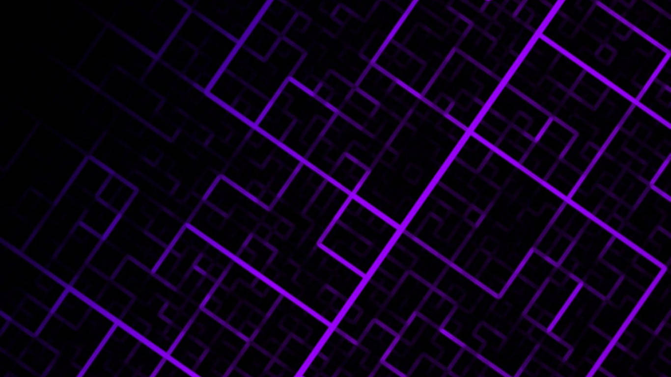 Dark Purple Neon Maze Background