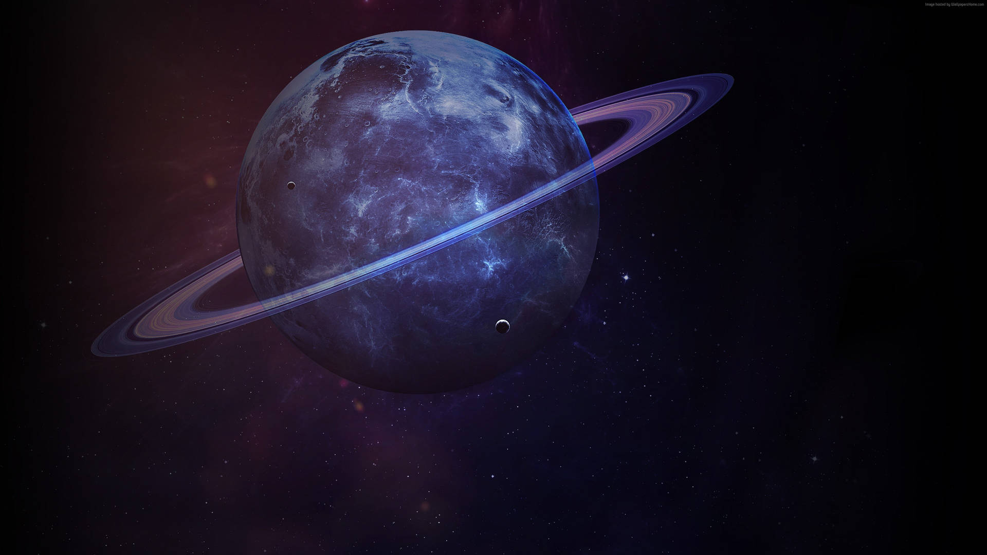 Dark Purple Saturn 4k