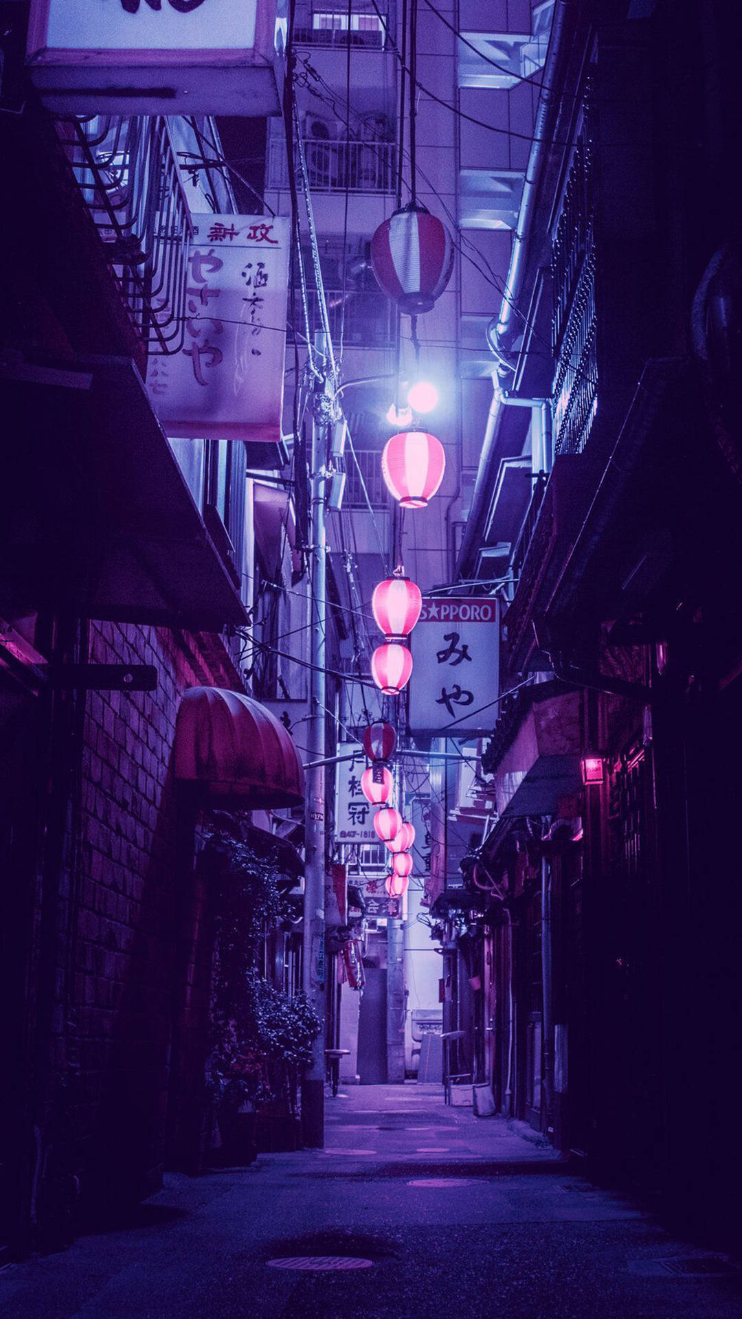 Dark Purple Street Aesthetic Iphone Xr Background