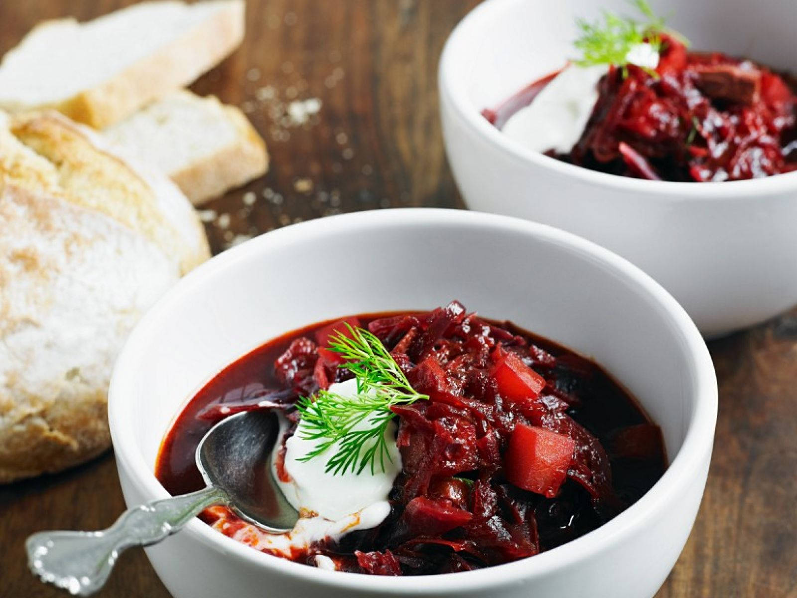 Dark Red Borscht Soup