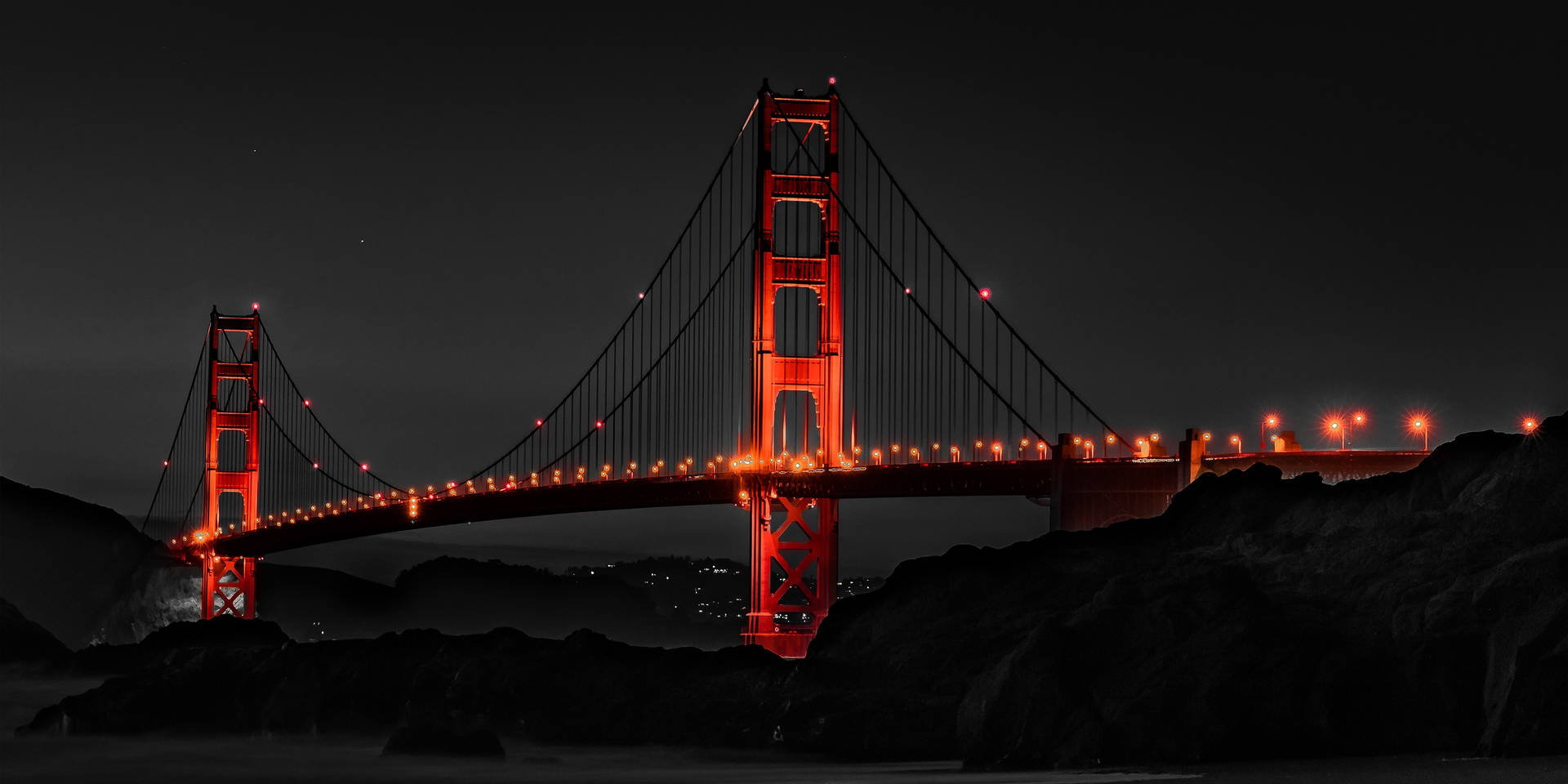 Dark Red Bridge Background