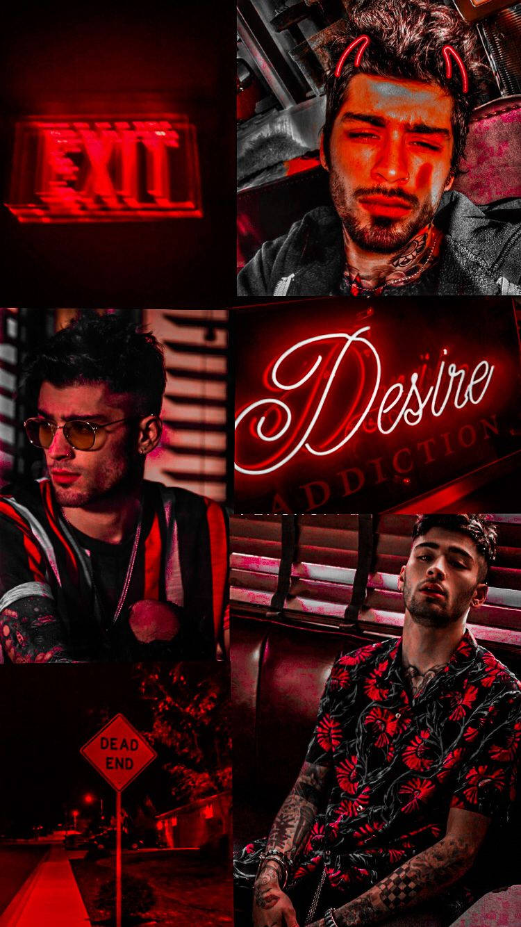 Dark Red Collage Zayn Iphone