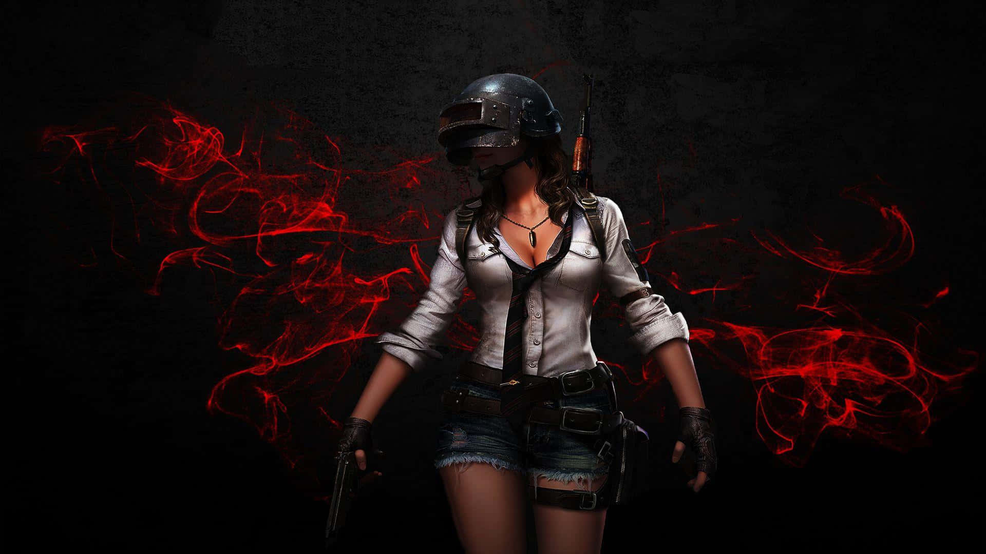 Dark Red Female Character Pubg 1920x1080 Background