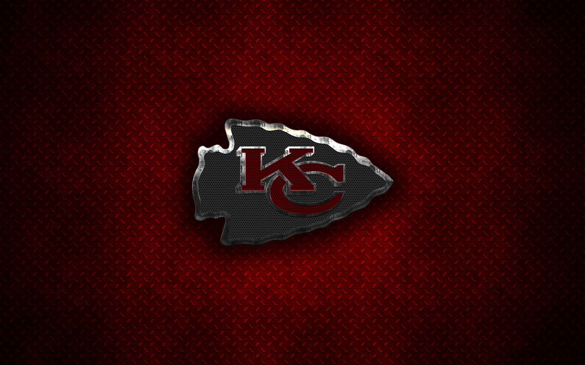 Dark Red Kansas City Chiefs Logo Background