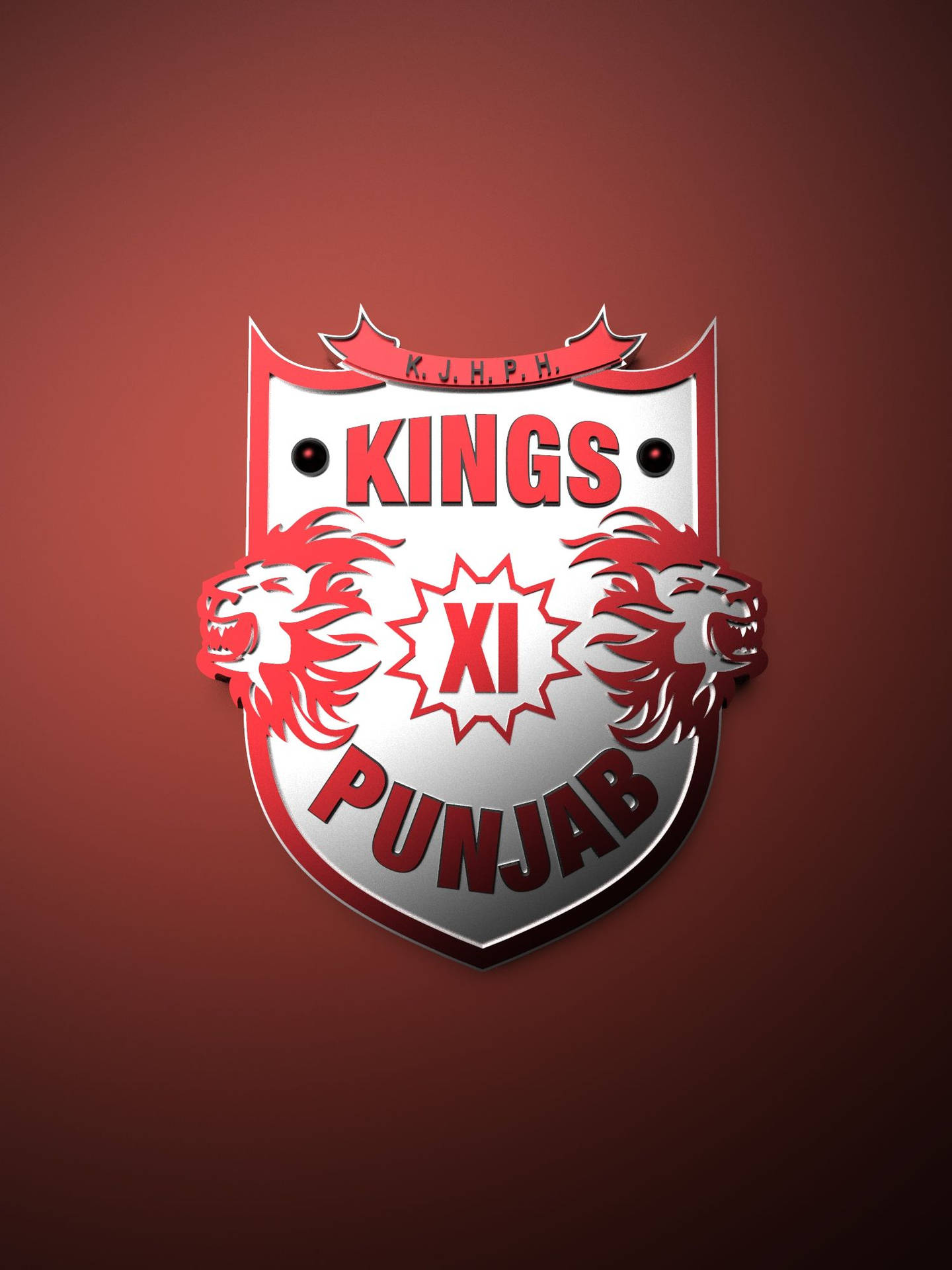 Dark Red Punjab Kings Logo Background
