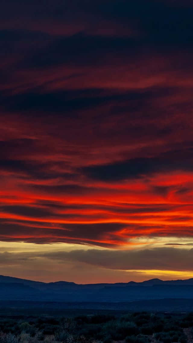 Dark Red Sunset Cloud Background