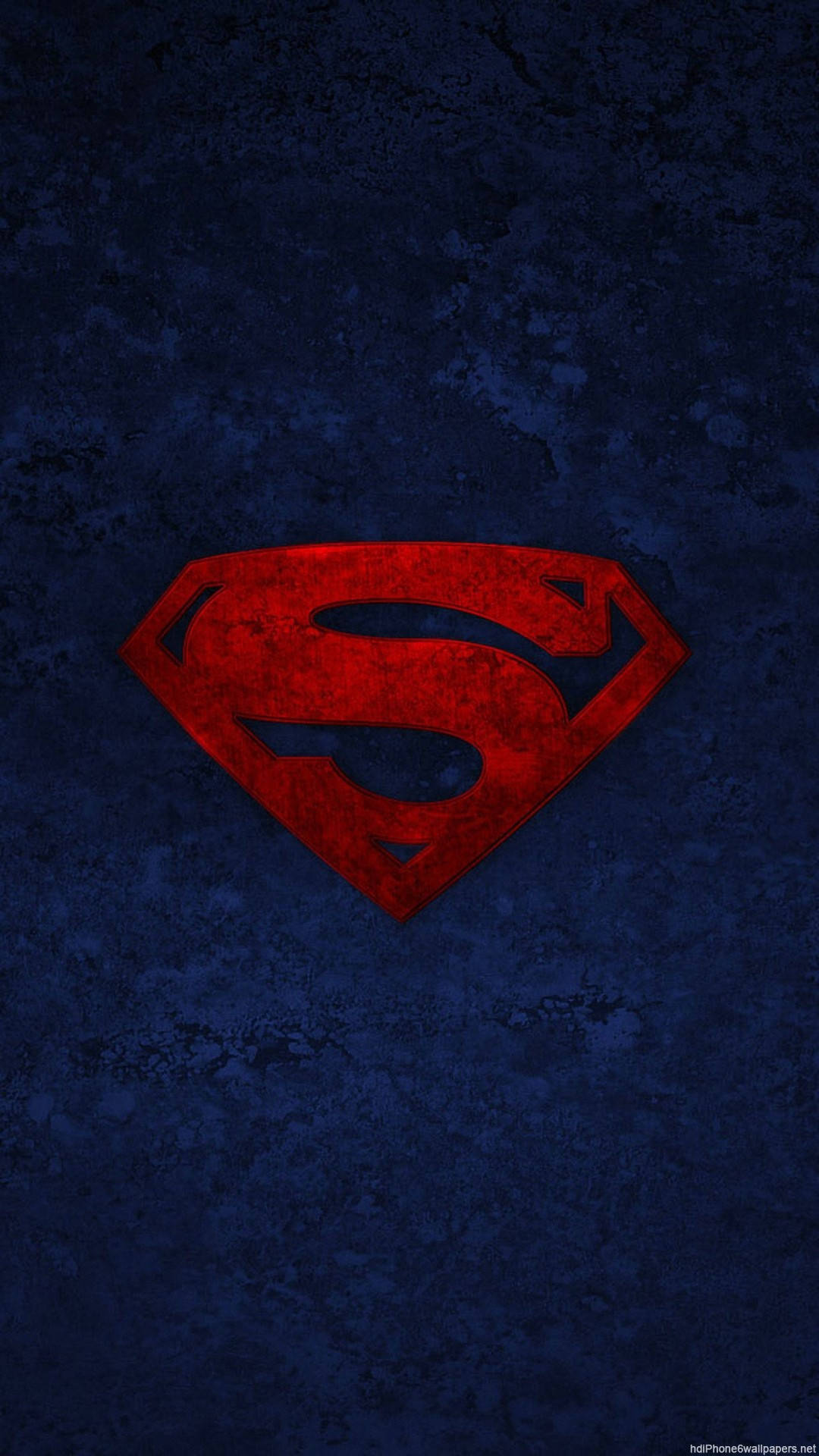 Dark Red Superman Symbol Iphone Blue Background